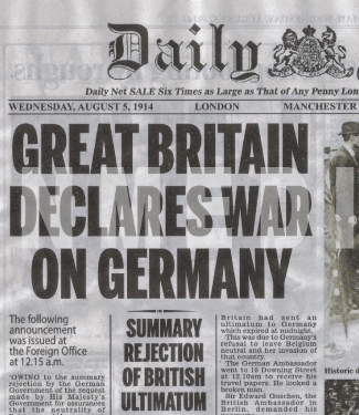 War declaration 1914 